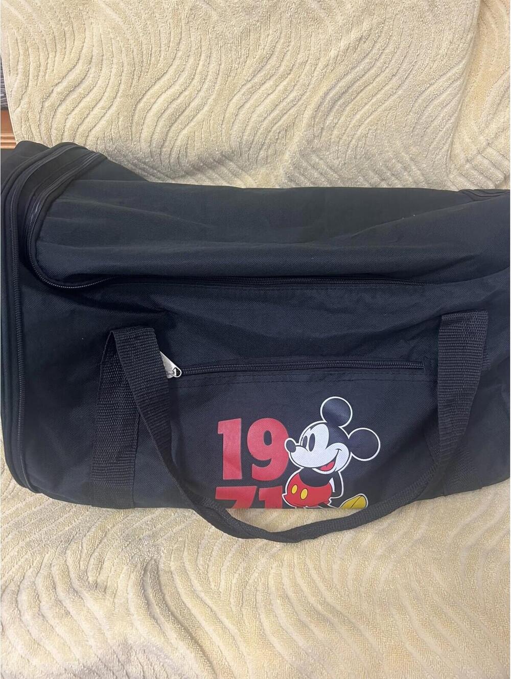 1971 Foldable Travel Duffle Bag Mickey Mouse Disney